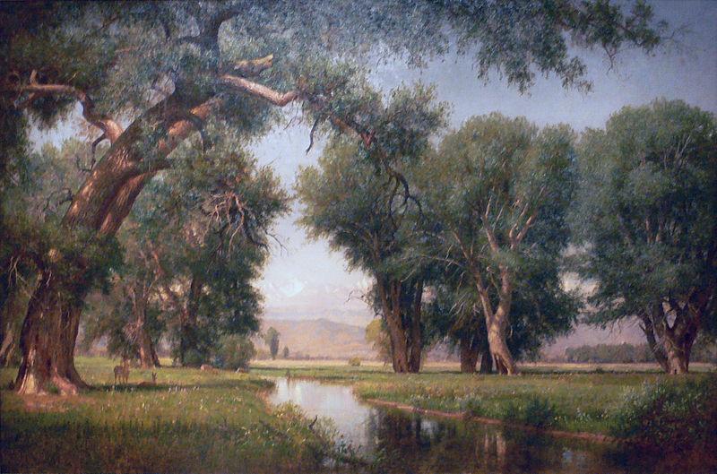 Worthington Whittredge On the Cache La Poudre River oil painting picture
